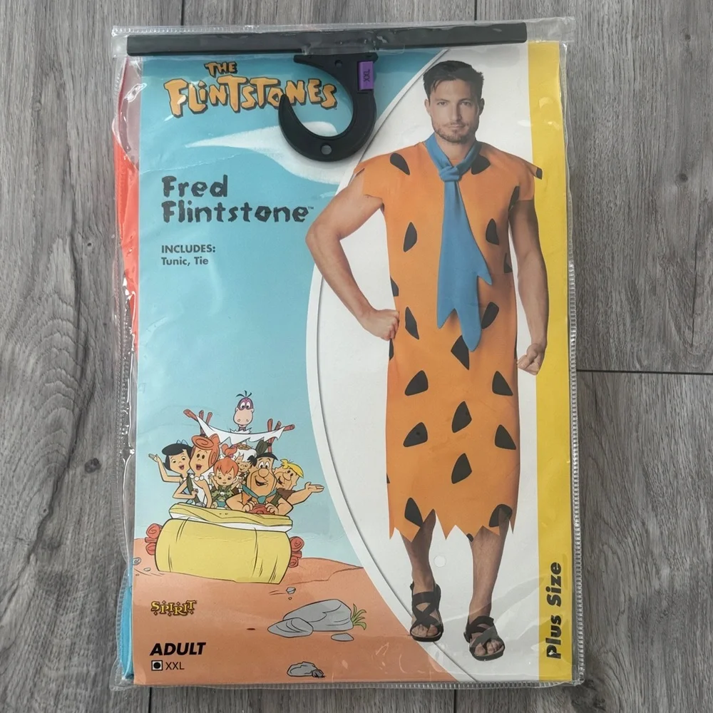 Spirit‎ Men's Stone Age Costume - Orange and Blue - Picture 7 of 11